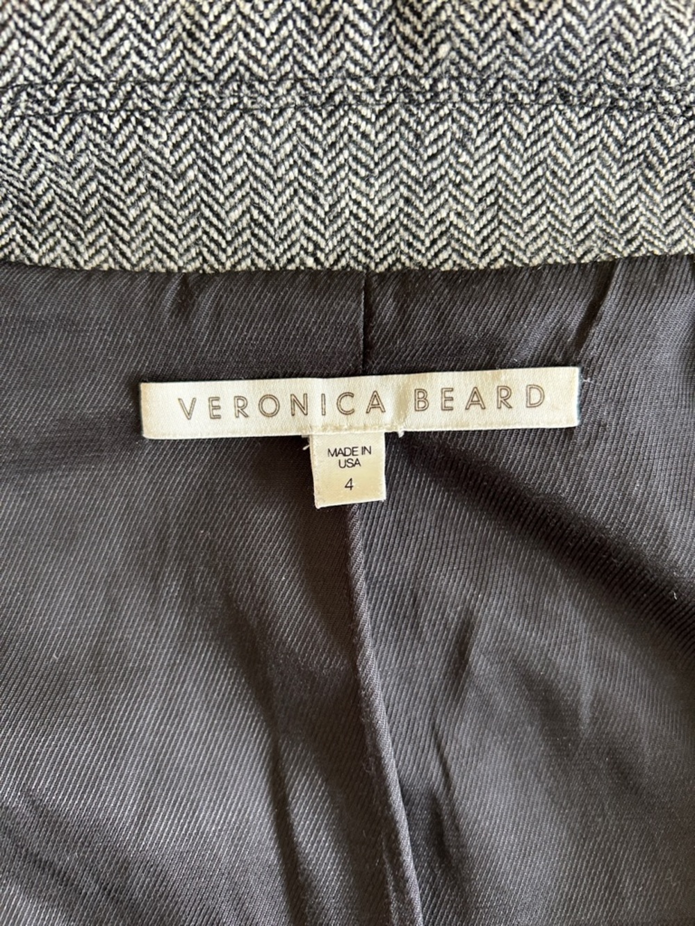 Veronica Beard Gray Cropped Wool-Blend Jacket - Picture 5 of 5